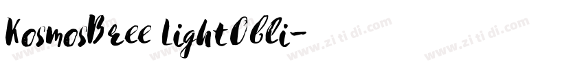 KosmosBree LightObli字体转换